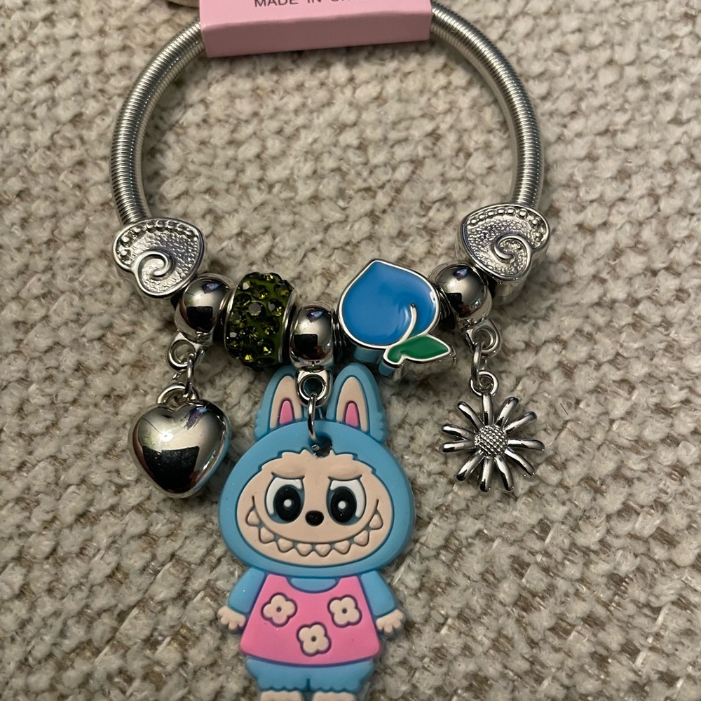 Fashion Bug Kids Bracelet with Blue and Pink Charm